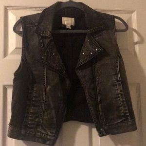 FOREVER 21 gunmetal denim vest
